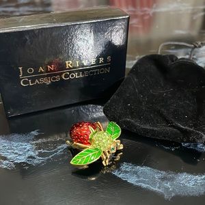 Joan Rivers strawberry bee broach